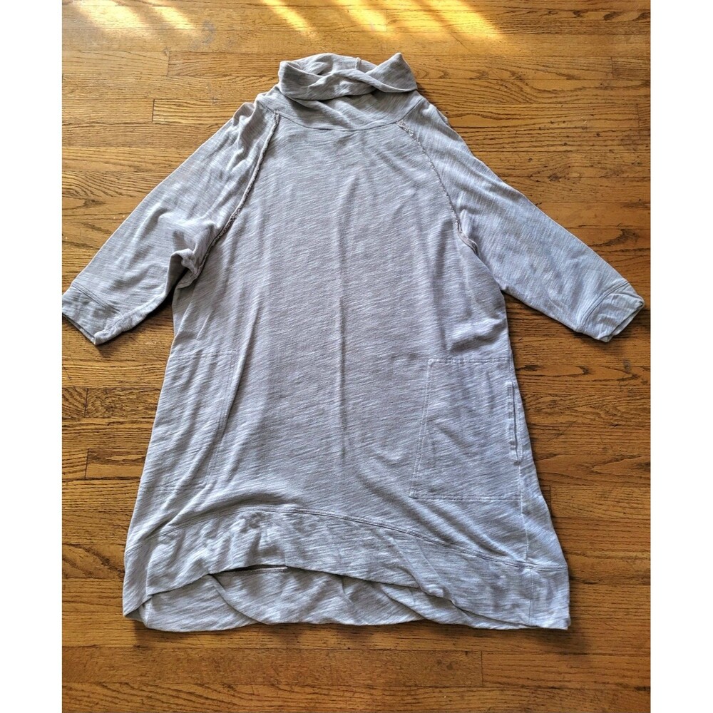 Free People Beach Terri Cocoon Pullover Dress Oatmeal Cowl Neck Tunic OS